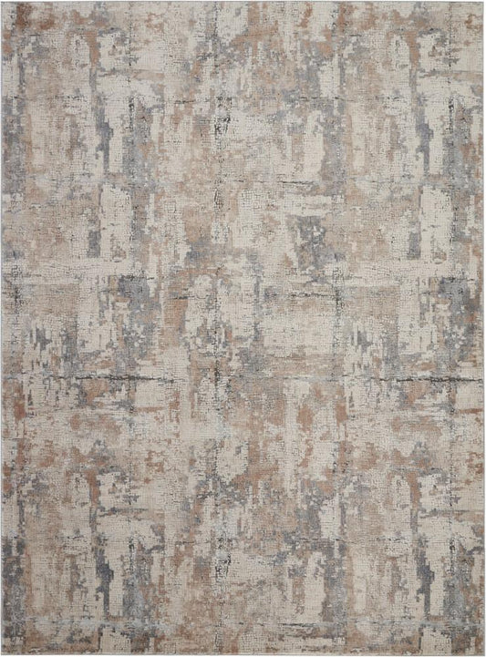 Nourison - Rustic Textures RUS06 Beige and Bone 93in x 129in Oversized Rug - RUS06-99446462152 veiw 1