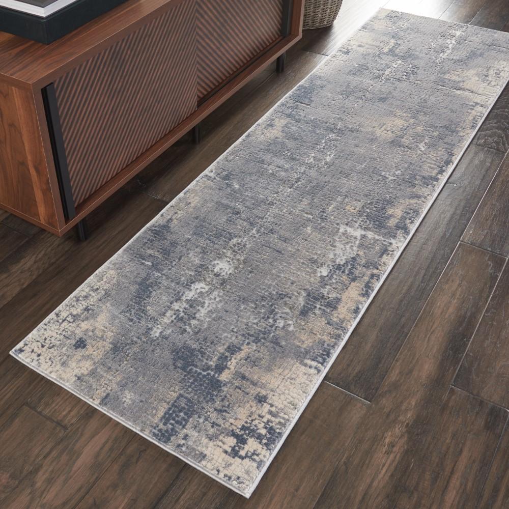 Nourison - Rustic Textures RUS06 Bone and Beige 22in x 76in Hallway Rug - RUS06-99446462275 veiw 2