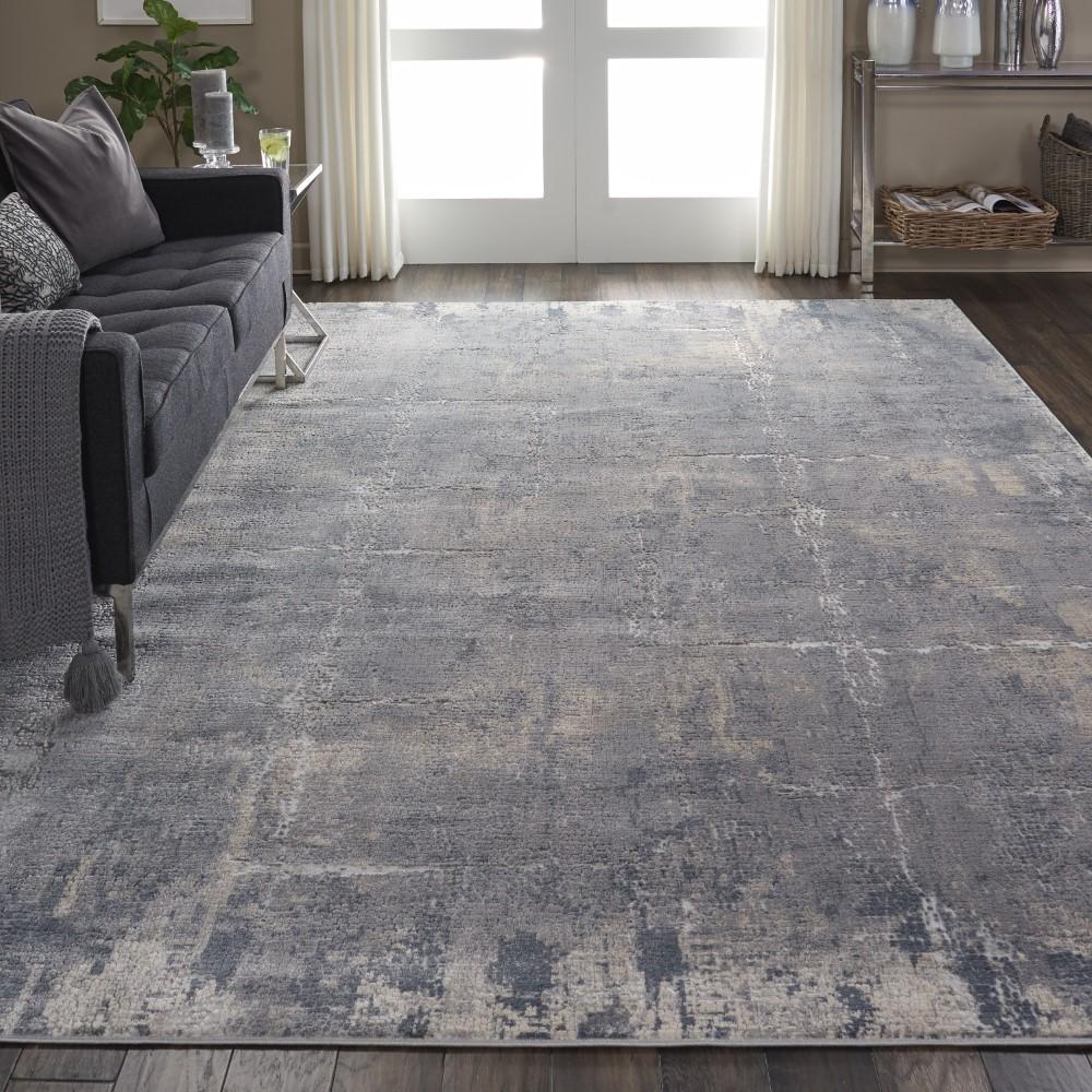 Nourison - Rustic Textures RUS06 Bone and Beige 710in x 106in Oversized Rug - RUS06-99446462312 veiw 2