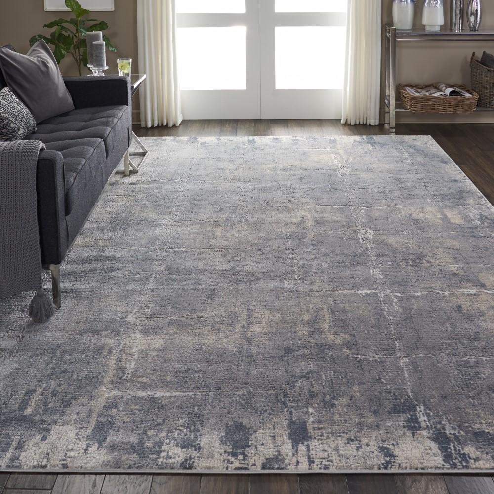 Nourison - Rustic Textures RUS06 Bone and Beige 93in x 129in Oversized Rug - RUS06-99446462268 veiw 2