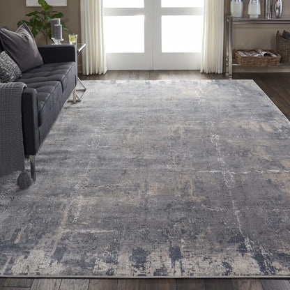 Nourison - Rustic Textures RUS06 Bone and Beige 93in x 129in Oversized Rug - RUS06-99446462268 veiw 2