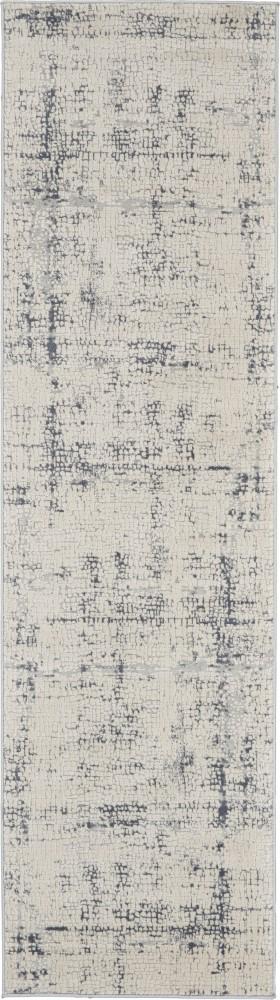 Nourison - Rustic Textures RUS06 Ivory and Grey 22in x 76in Textured Hallway Rug - RUS06-99446476296 veiw 1