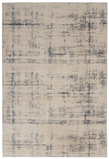 Nourison - Rustic Textures RUS06 Ivory and Grey 53in x 73in Rustic Area Rug - RUS06-99446476333 veiw 1