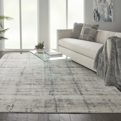 Nourison - Rustic Textures RUS06 Ivory and Grey 710in x 106in Oversized Textured Rug - RUS06-99446476388 veiw 2