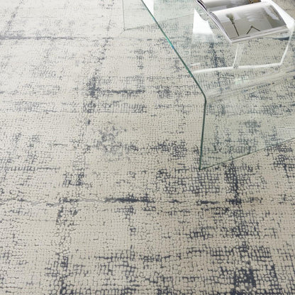 Nourison - Rustic Textures RUS06 Ivory and Grey 93in x 129in Oversized Textured Rug - RUS06-99446486578 veiw 3