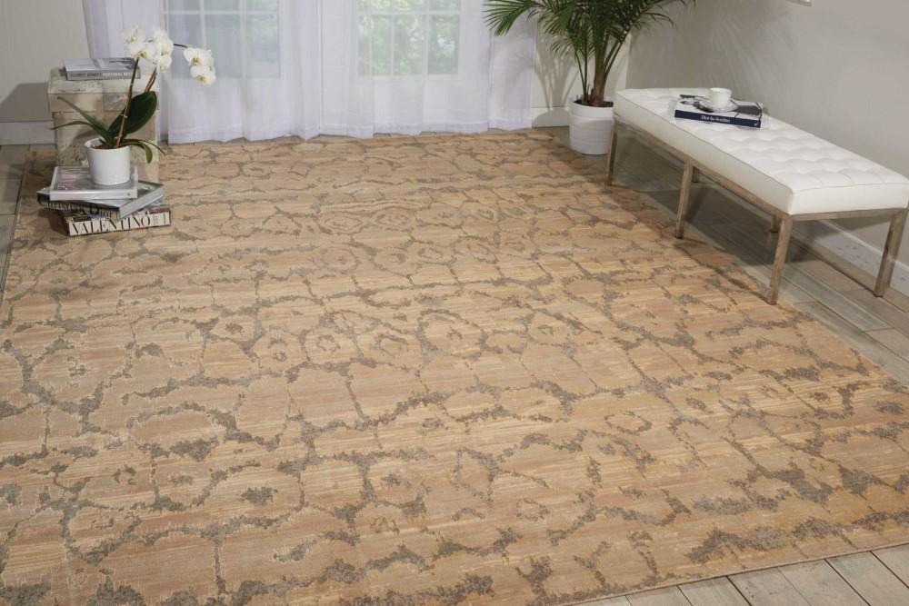 Nourison - Silken Allure SLK10 Beige 56in x 8 Area Rug - SLK10-99446182623_CLOSEOUT veiw 2