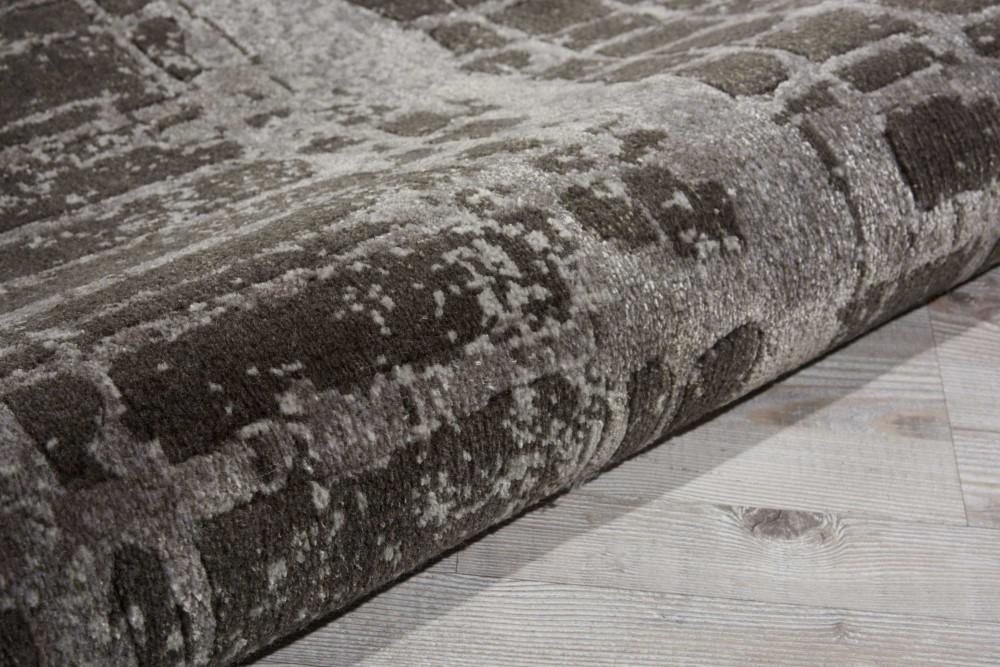 Nourison - Twilight TWI10 Charcoal and Grey 8 x Round Large Rug - TWI10-99446358073 veiw 2
