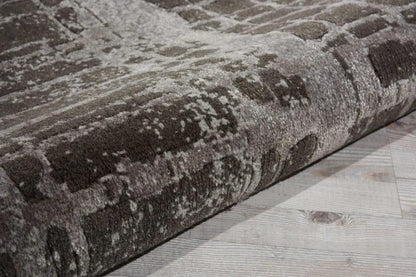 Nourison - Twilight TWI10 Charcoal and Grey 8 x Round Large Rug - TWI10-99446358073 veiw 2