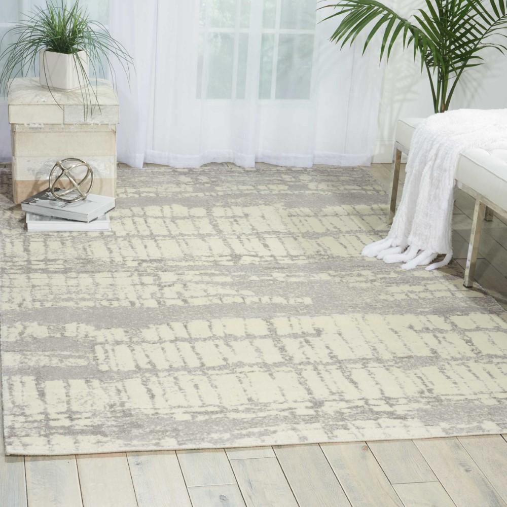 Nourison - Twilight TWI10 White 56in x 8 Area Rug - TWI10-99446292957_CLOSEOUT veiw 3