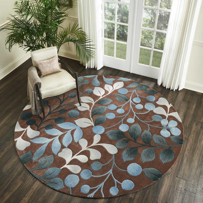 Nourison - Contour CON02 Brown 8 x Round Rug - CON02-99446316479 veiw 2