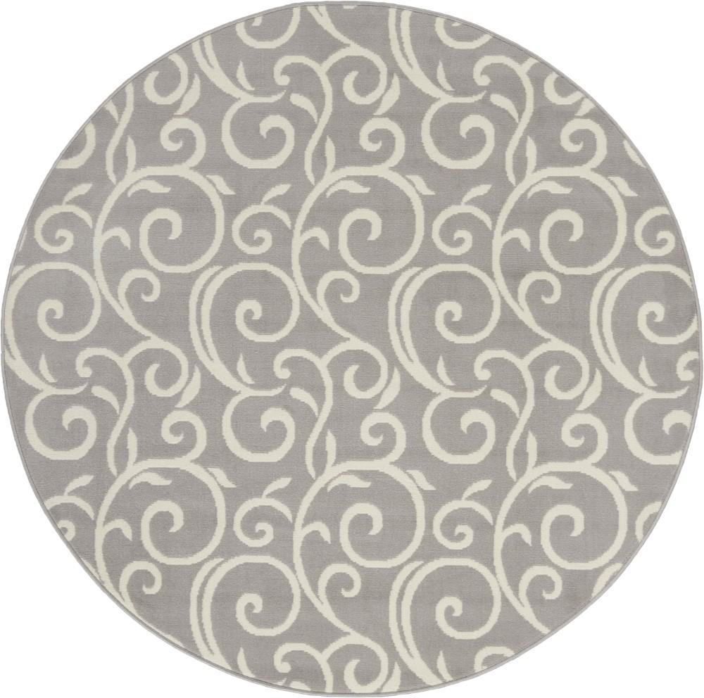 Nourison - Grafix GRF19 Bone 53in x Round Area Rug - GRF19-99446459183 veiw 1