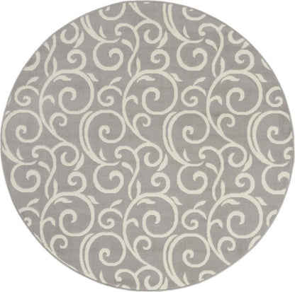 Nourison - Grafix GRF19 Bone 53in x Round Area Rug - GRF19-99446459183 veiw 1