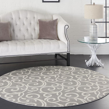 Nourison - Grafix GRF19 Bone 53in x Round Area Rug - GRF19-99446459183 veiw 2