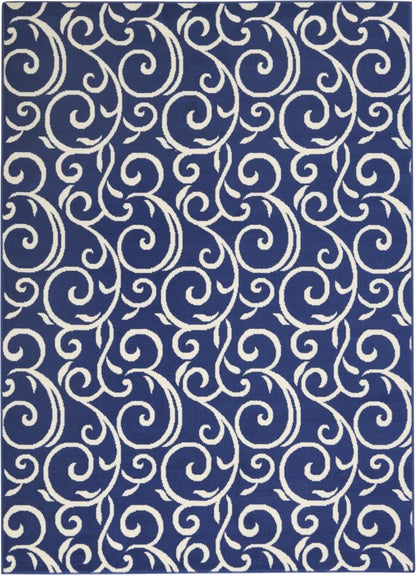 Nourison - Grafix GRF19 Dark Blue 53in x 73in Area Rug - GRF19-99446411952 - CLOSEOUT veiw 1