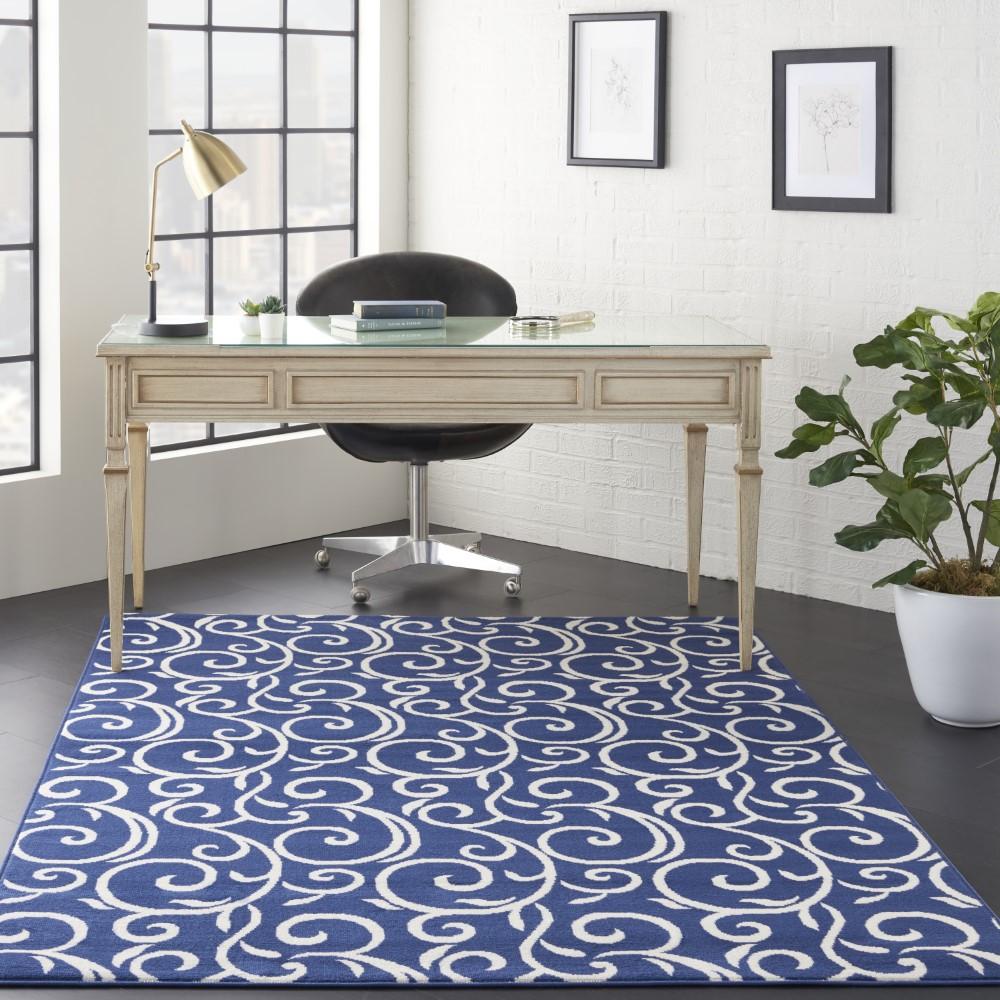 Nourison - Grafix GRF19 Dark Blue 53in x 73in Area Rug - GRF19-99446411952 - CLOSEOUT veiw 2