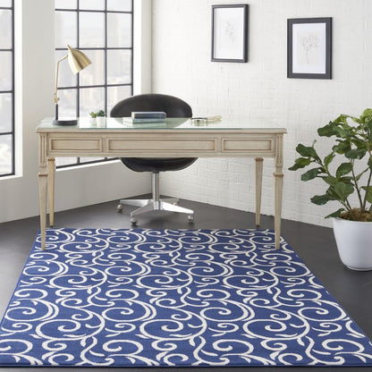 Nourison - Grafix GRF19 Dark Blue 53in x 73in Area Rug - GRF19-99446411952 - CLOSEOUT veiw 2