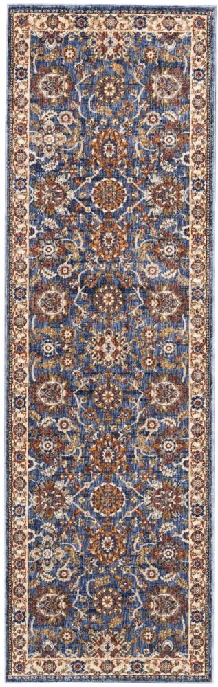 Nourison - Lagos LAG04 Blue Multicolor 23in x 76in Low-pile Hallway Rug - LAG04-99446390479_CLOSEOUT veiw 1