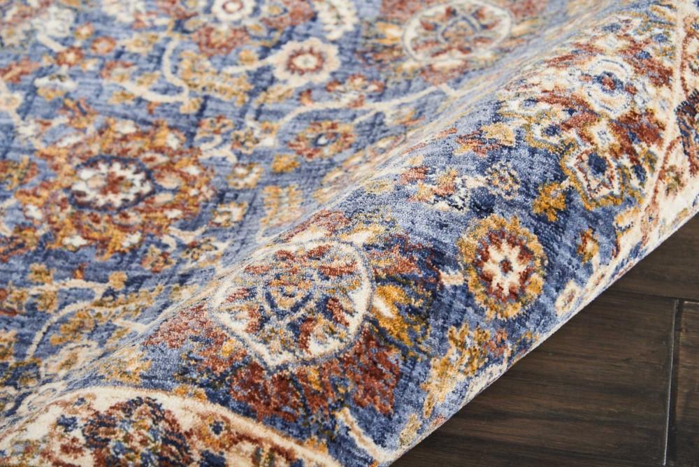 Nourison - Lagos LAG04 Blue Multicolor 23in x 76in Low-pile Hallway Rug - LAG04-99446390479_CLOSEOUT veiw 2
