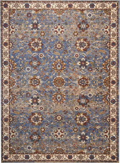 Nourison - Lagos LAG04 Light Blue Multicolor 83 x 116in Oversized Low-pile Rug - LAG04-99446390813_CLOSEOUT veiw 1