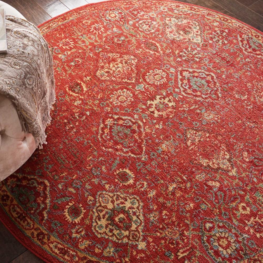 Nourison - Somerset ST90 Red 56in x Round Oriental Area Rug - ST90-99446469779 veiw 2