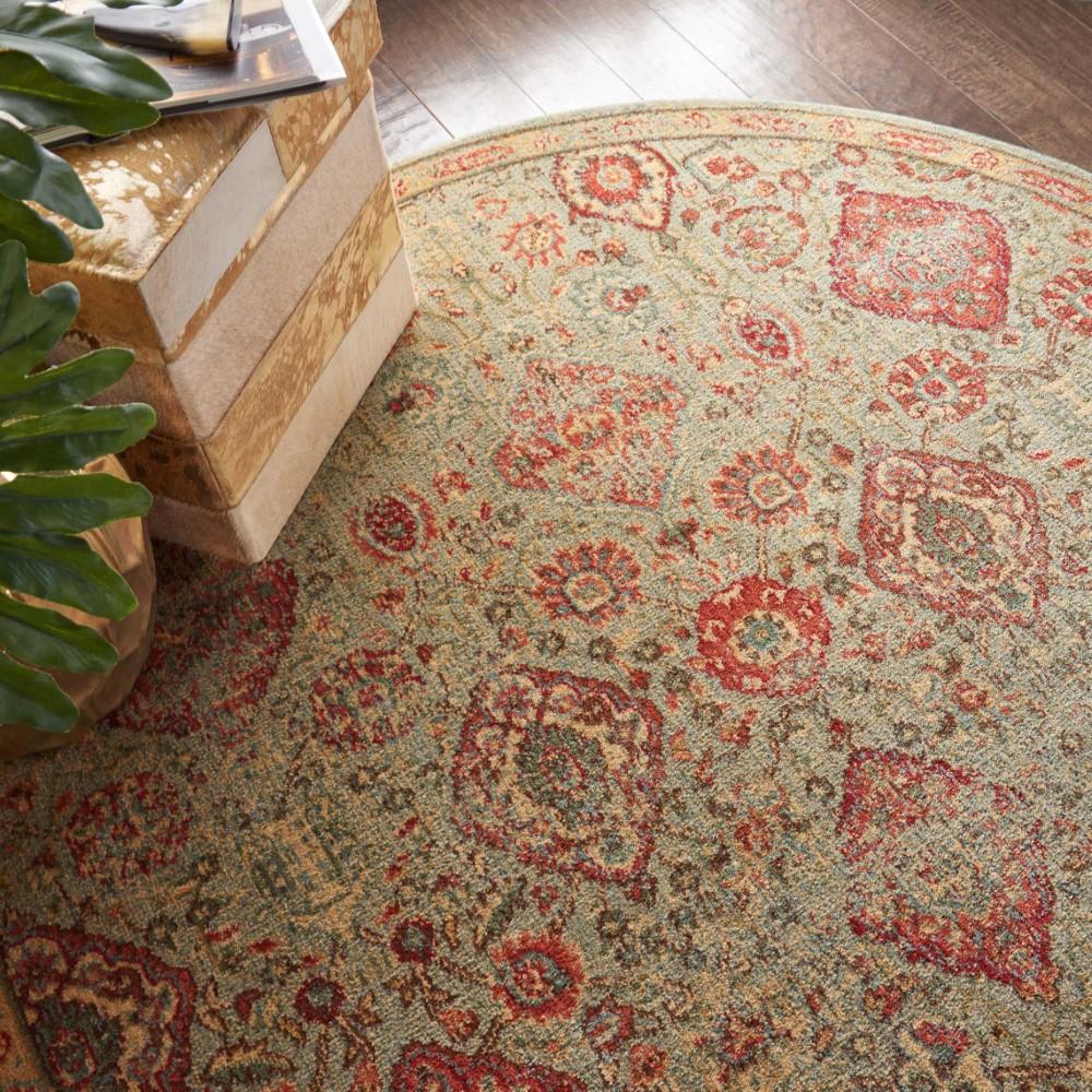 Nourison - Somerset ST90 Light Green 56in x Round Oriental Area Rug - ST90-99446469786 veiw 3