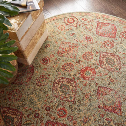 Nourison - Somerset ST90 Light Green 56in x Round Oriental Area Rug - ST90-99446469786 veiw 3