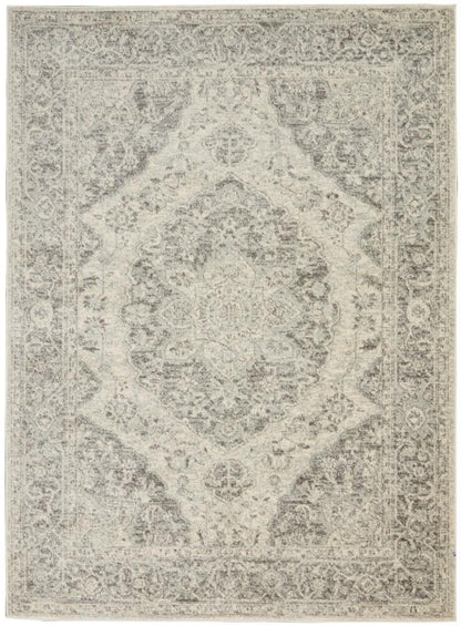 Nourison - Tranquil TRA05 Ivory/Bone 53in x 73in Vintage Area Rug - TRA05-99446485045 veiw 1