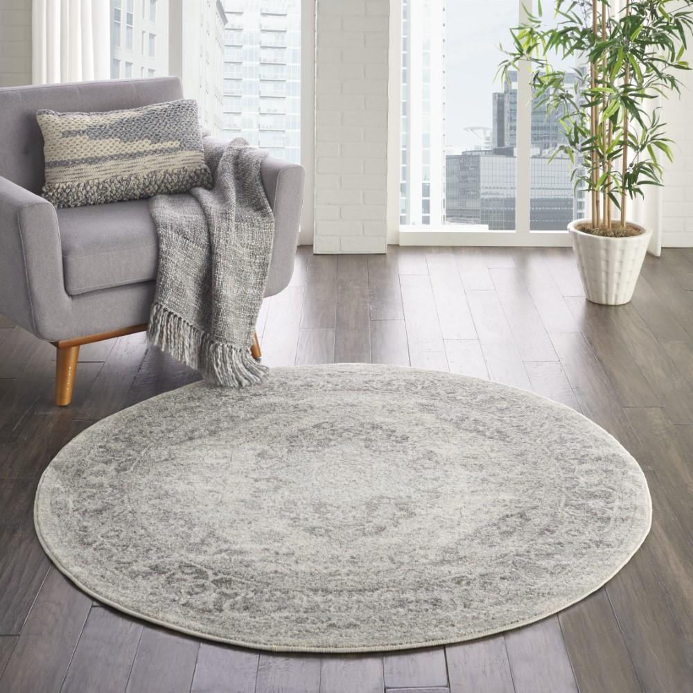 Nourison - Tranquil TRA05 Ivory/Bone 53in x Round Vintage Area Rug - TRA05-99446485113 veiw 2