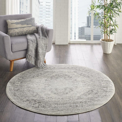 Nourison - Tranquil TRA05 Ivory/Bone 53in x Round Vintage Area Rug - TRA05-99446485113 veiw 2