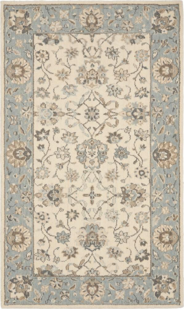 Nourison - Living Treasures 26in x 43in Ivory and Aqua Area Rug - LI16-99446738370_CLOSEOUT veiw 1