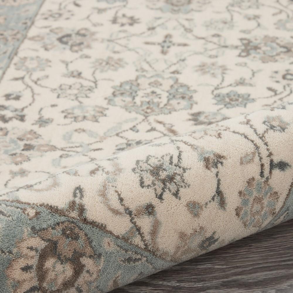 Nourison - Living Treasures 26in x 8 Ivory and Aqua Area Rug - LI16-99446738417_CLOSEOUT veiw 2