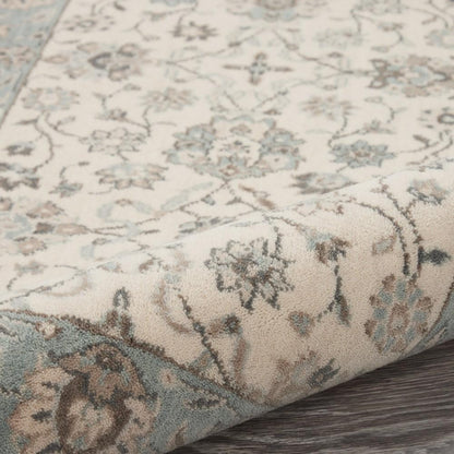 Nourison - Living Treasures 26in x 8 Ivory and Aqua Area Rug - LI16-99446738417_CLOSEOUT veiw 2