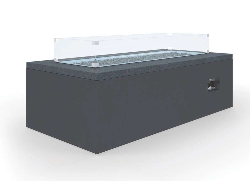 Sunset West - Bazaar - Black Granite Rectangular Fire Table - SW6805-FT6030 veiw 1