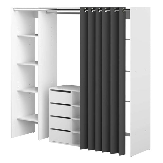TEMAHOME - Tom Clothes Storage System - 2 Columns & Shoe Cabinet in White / Grey - X4320X2193R00 veiw 1