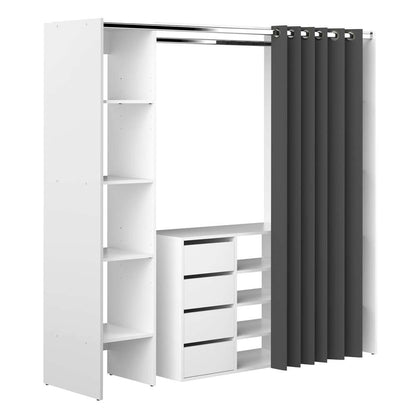 TEMAHOME - Tom Clothes Storage System - 2 Columns & Shoe Cabinet in White / Grey - X4320X2193R00 veiw 2