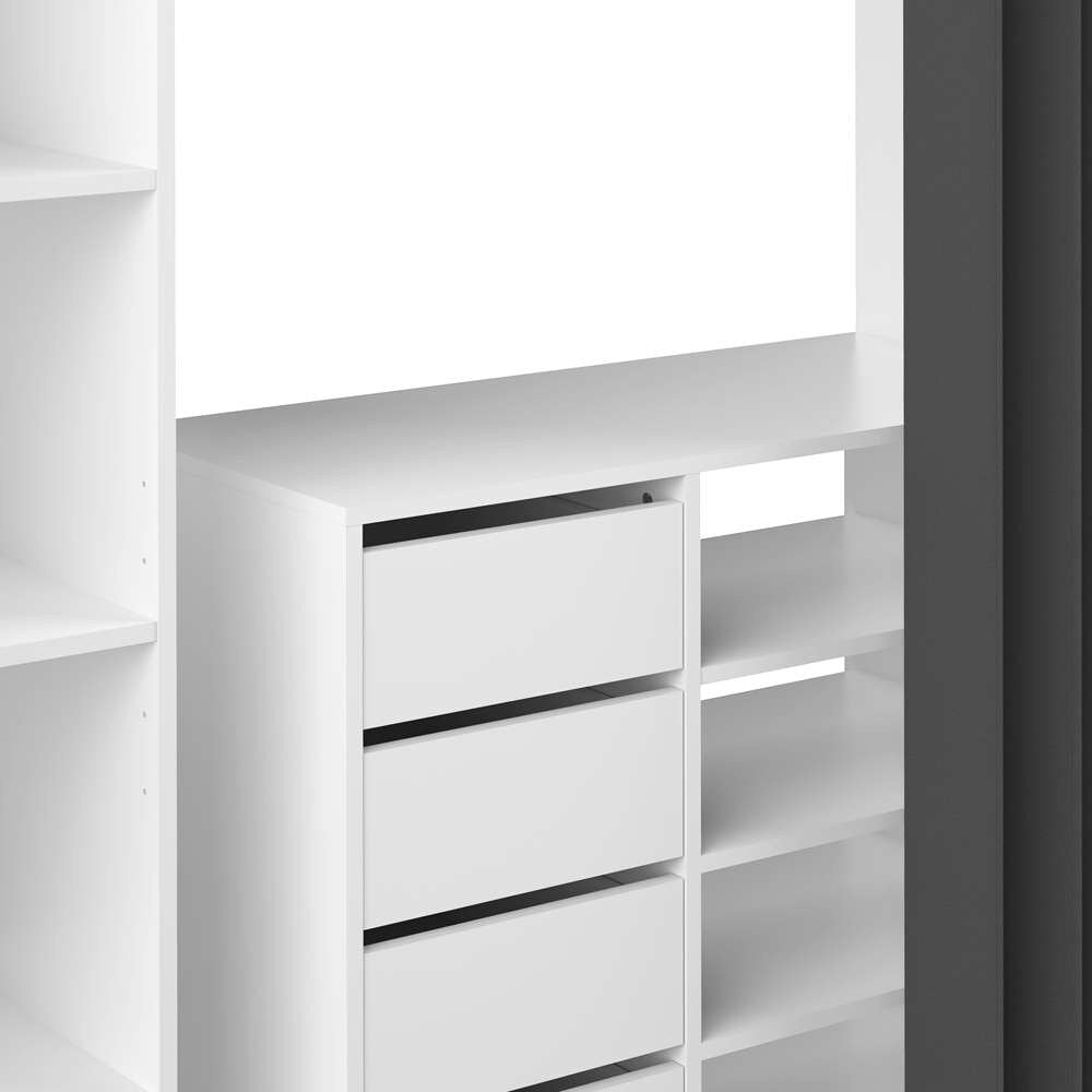 TEMAHOME - Tom Clothes Storage System - 2 Columns & Shoe Cabinet in White / Grey - X4320X2193R00 veiw 3