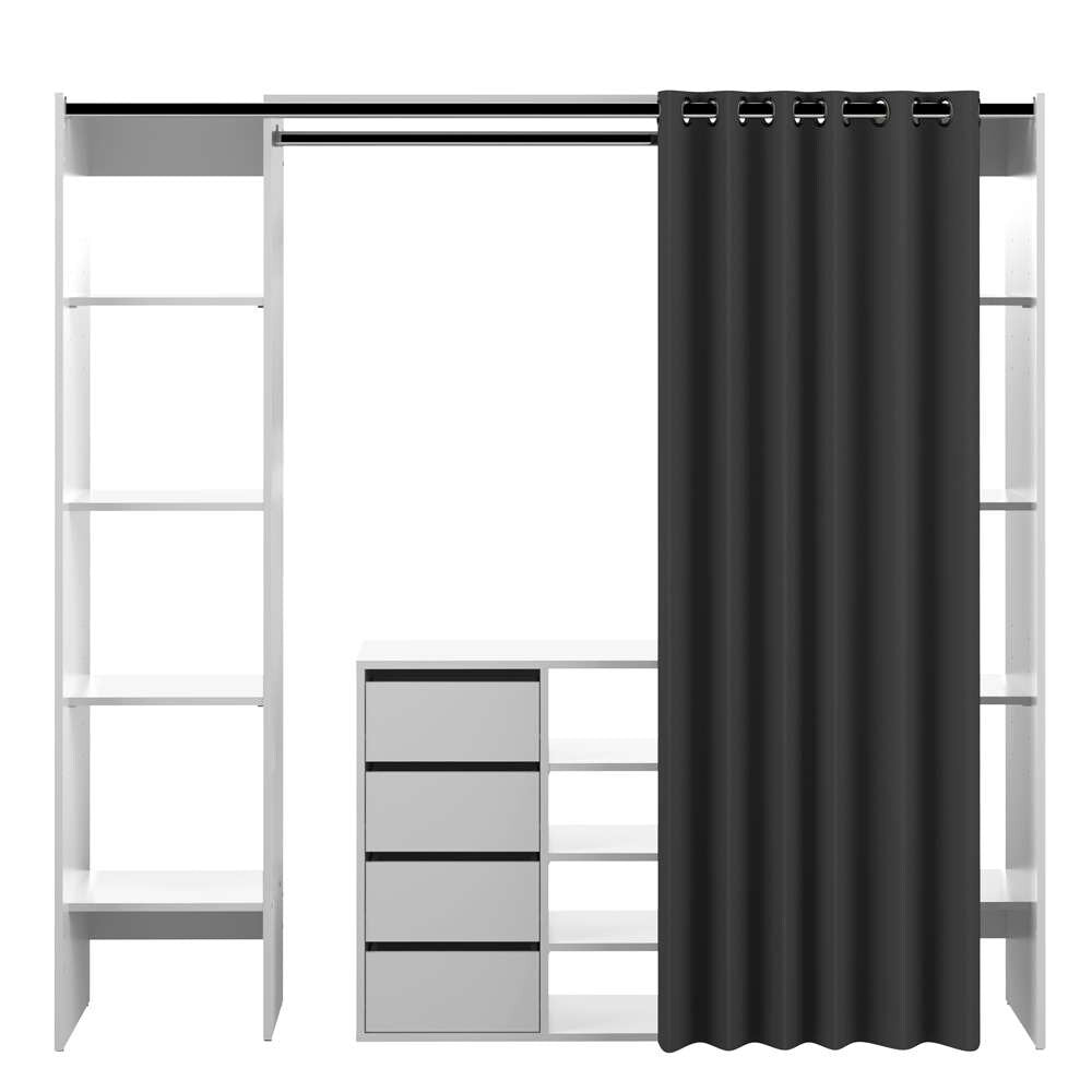 TEMAHOME - Tom Clothes Storage System - 2 Columns & Shoe Cabinet in White / Grey - X4320X2193R00 veiw 5