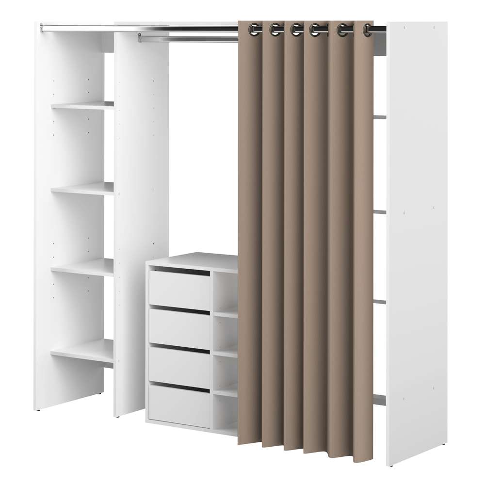 TEMAHOME - Tom Clothes Storage System - 2 Columns & Shoe Cabinet in White / Taupe - X4320X2191R00 veiw 1