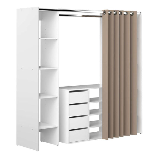 TEMAHOME - Tom Clothes Storage System - 2 Columns & Shoe Cabinet in White / Taupe - X4320X2191R00 veiw 2