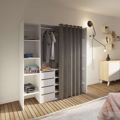 TEMAHOME - Tom Clothes Storage System - 2 Columns & Shoe Cabinet in White / Taupe - X4320X2191R00 veiw 6