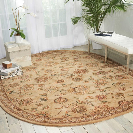Nourison - 2000 2360 Beige 76in x 96in OVAL Area Rug - 2360-99446157409_CLOSEOUT veiw 2
