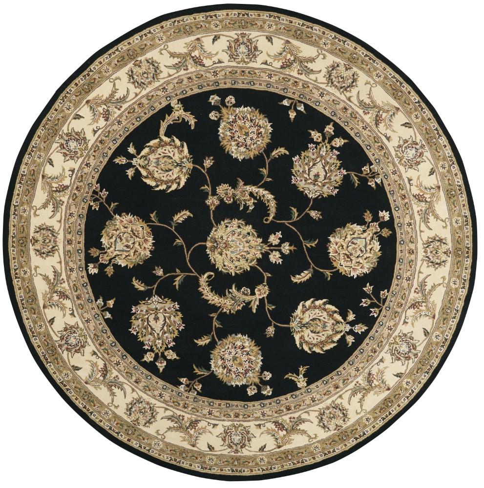 Nourison - 2000 8 x Round Black Area Rug - 2022-99446720757 veiw 1