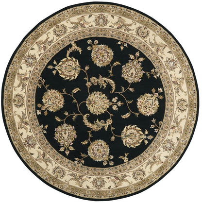 Nourison - 2000 8 x Round Black Area Rug - 2022-99446720757 veiw 1