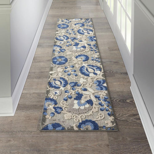 Nourison - Aloha 23in x 8 Blue Patio Area Rug - ALH17-99446739162 veiw 2