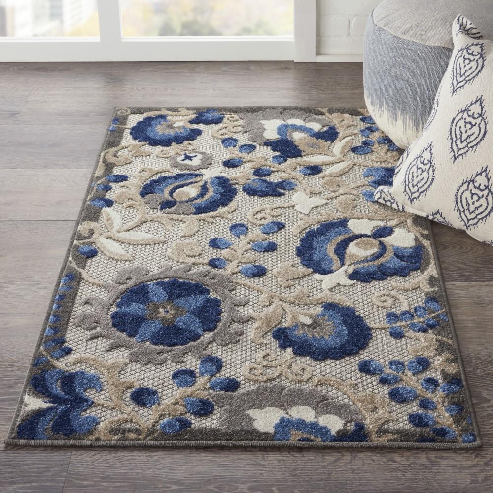 Nourison - Aloha 28in x 4 Blue Patio Area Rug - ALH17-99446739094 veiw 2