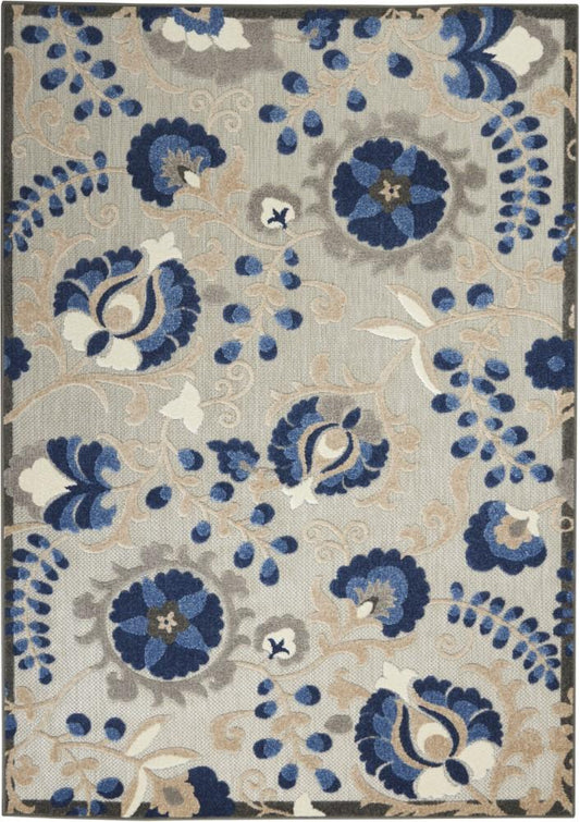 Nourison - Aloha 36in x 56in Blue Patio Area Rug - ALH17-99446739100 veiw 1