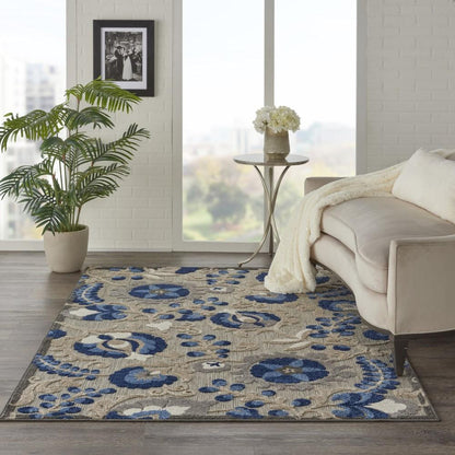 Nourison - Aloha 36in x 56in Blue Patio Area Rug - ALH17-99446739100 veiw 2