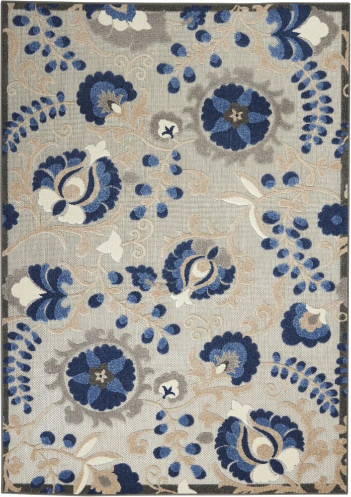 Nourison - Aloha 6x9 Blue Patio Area Rug - ALH17-99446739247 veiw 1