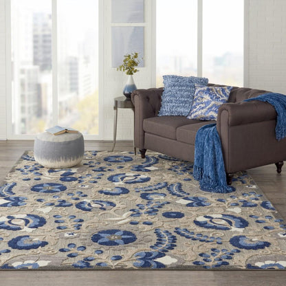 Nourison - Aloha 710in x 106in Blue Patio Area Rug - ALH17-99446739131 veiw 2