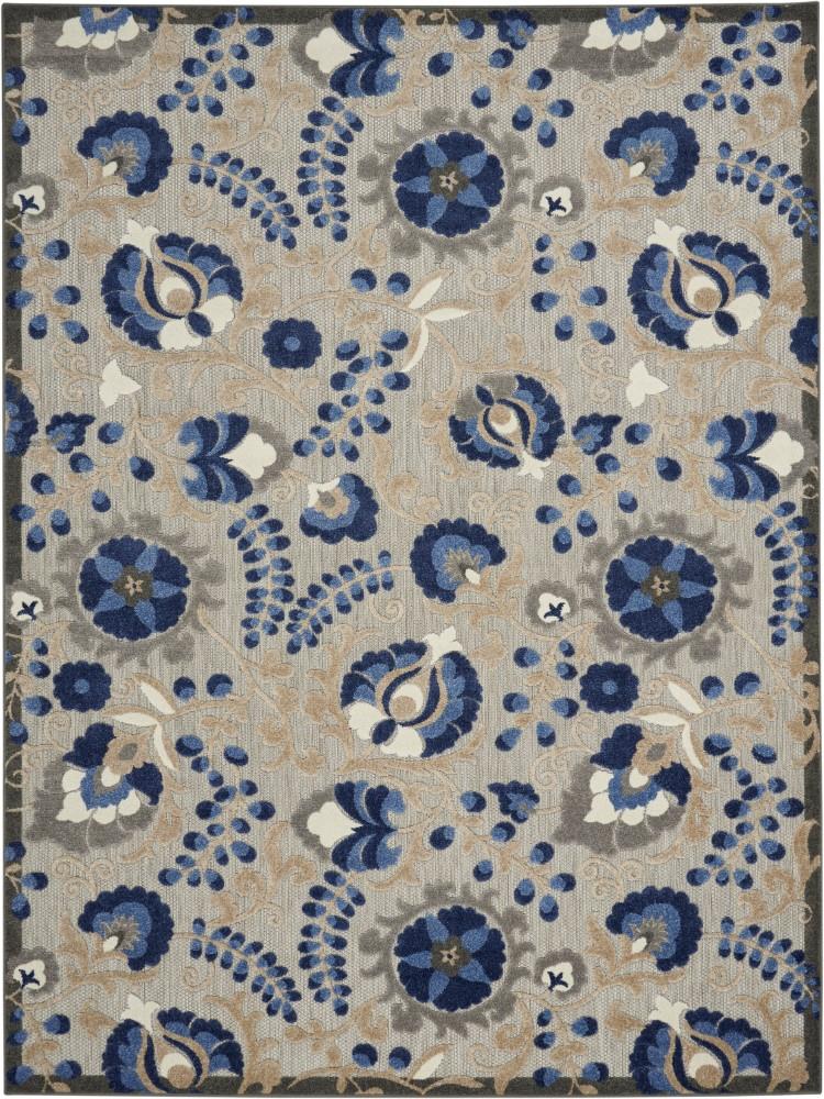 Nourison - Aloha 7x10 Blue Patio Area Rug - ALH17-99446739254 veiw 1